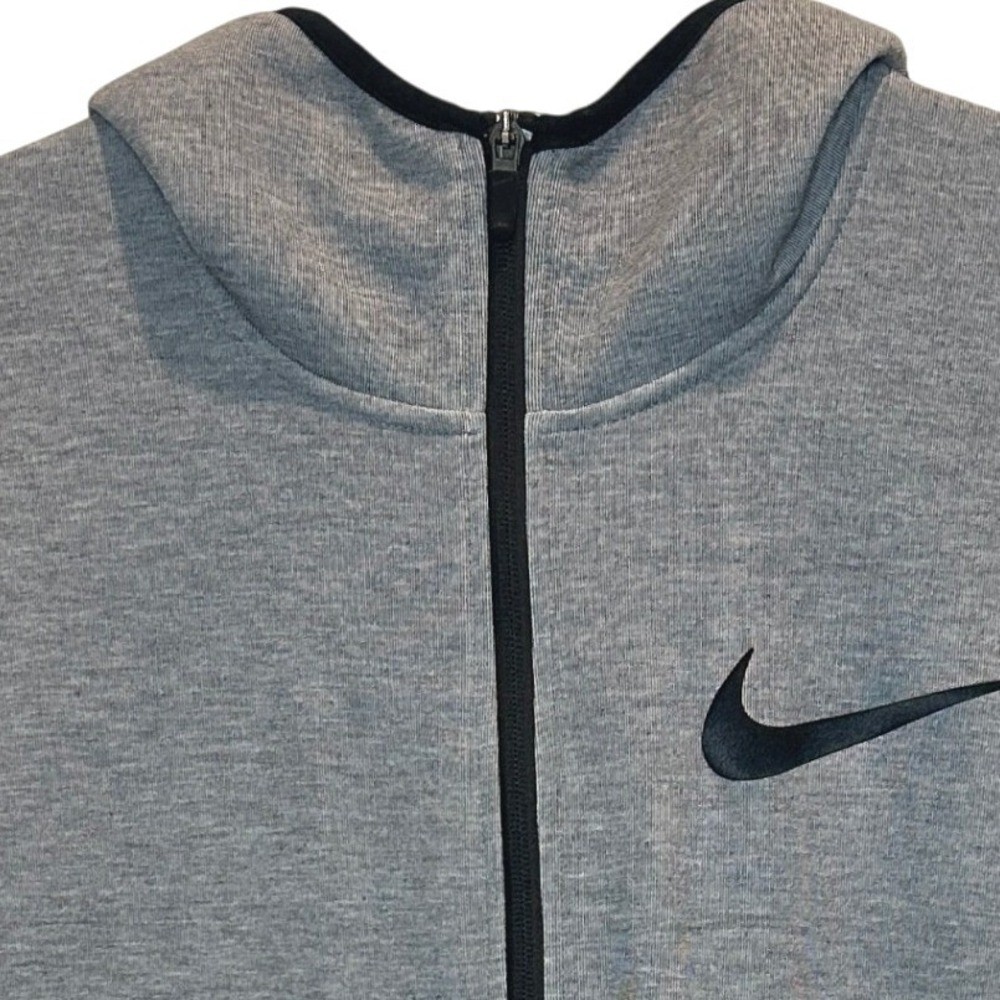 Nike Dri-FIT Full Zip Hoodie XXL Mens Gray Scuba Hood Track Jacket
